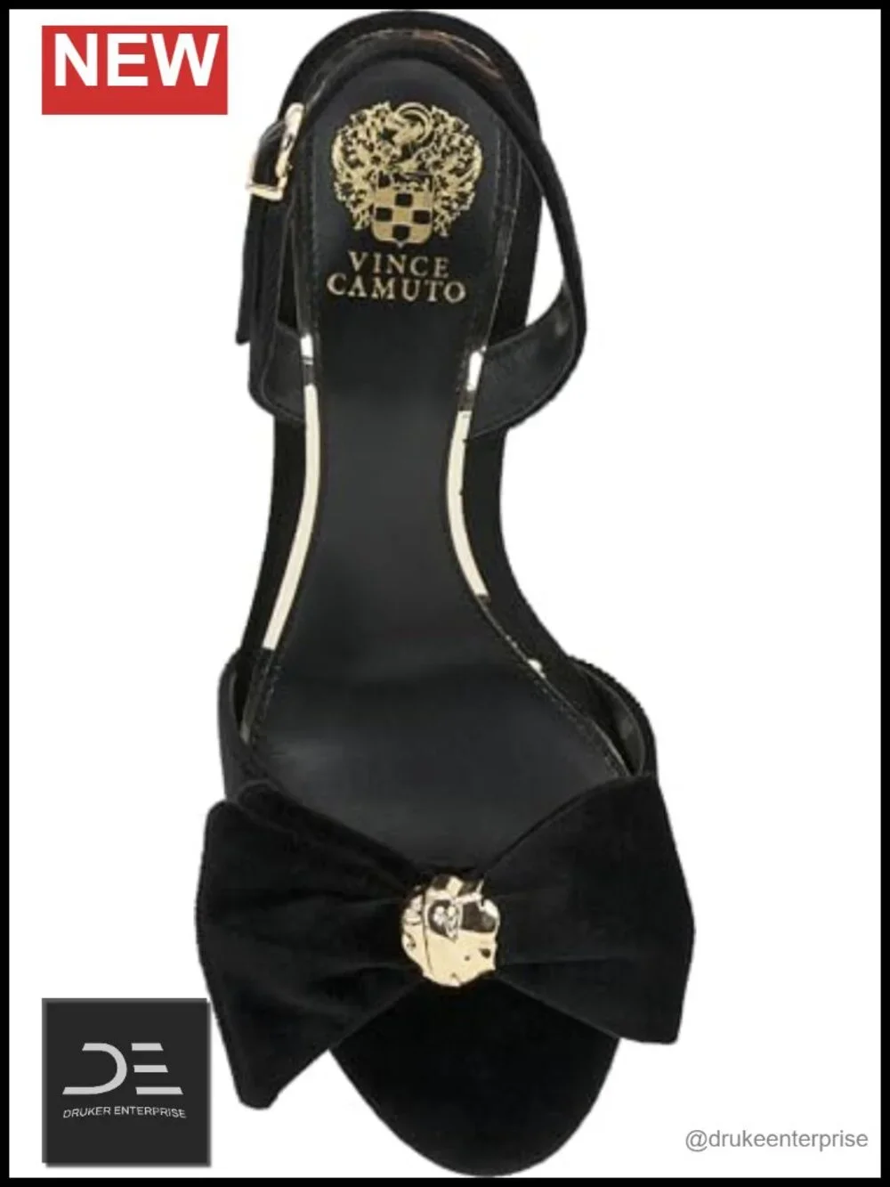 Vince Camuto Paycen Bow Detail Slingback Heel Sandals Nylon Open Toe